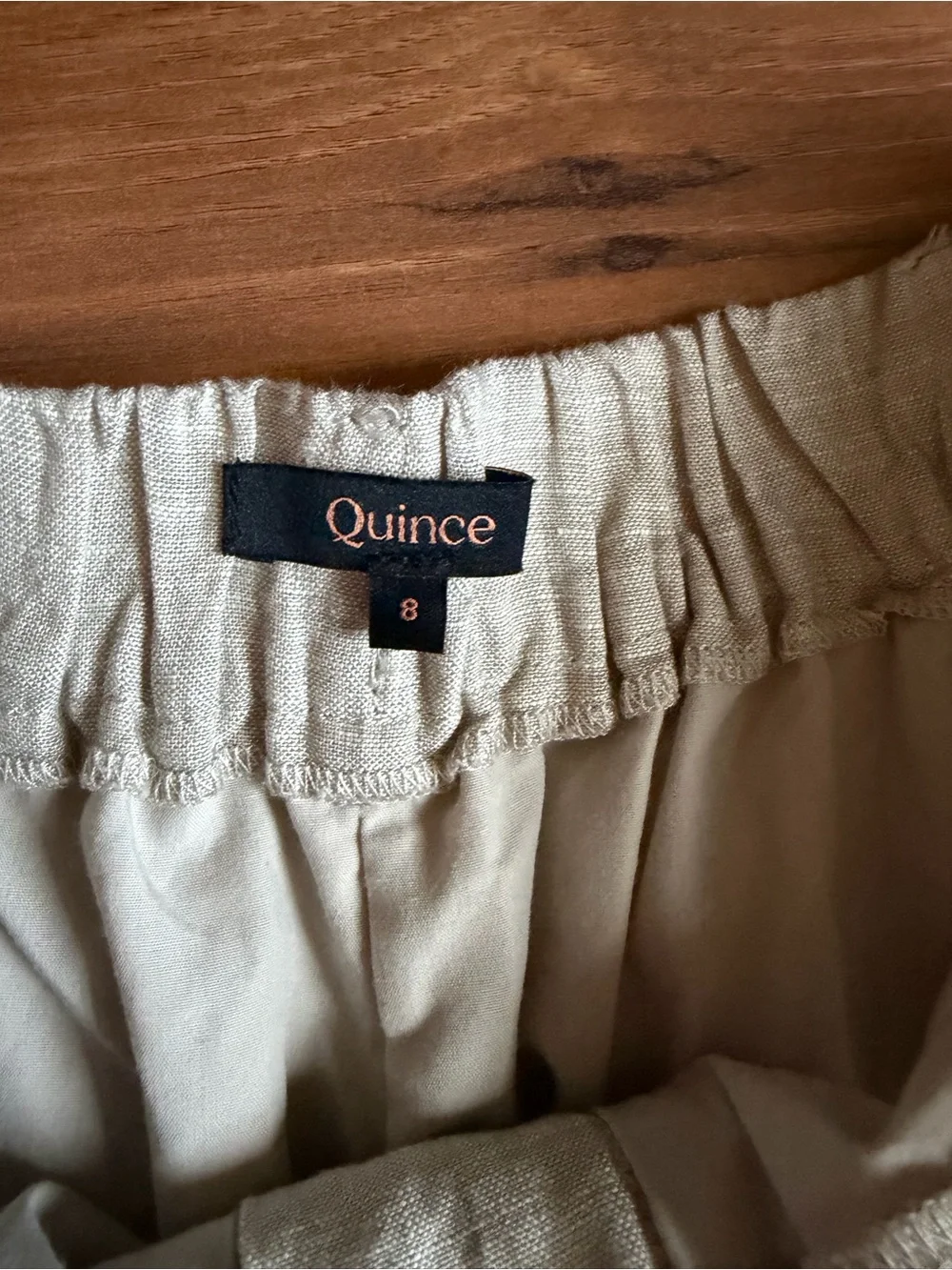 Quince 100% European Linen Pleated Trouser Flax Women's Size 8